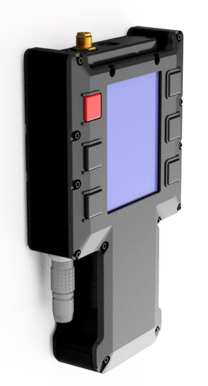 Portable digital stethoscope (angled view)